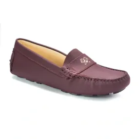 2699 - Bordo Sahara Leather Soft Loafer for Girl by London Kids