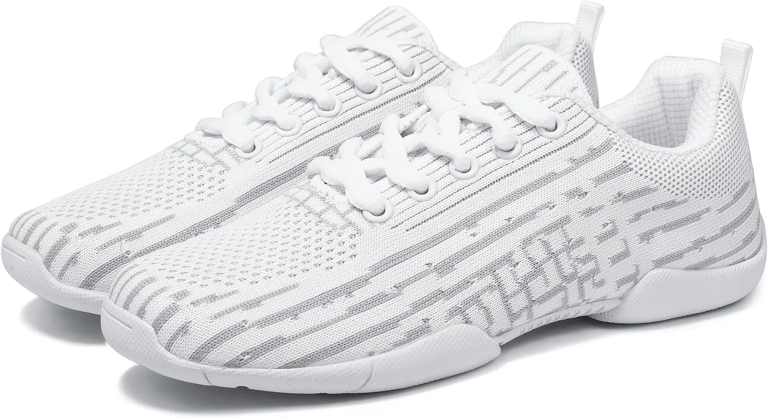 Girls Cheer Shoes White Cheerleading Lightweight Sneakers Kids Athletic Training Dancing Shoes