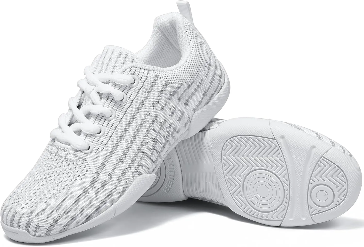 Girls Cheer Shoes White Cheerleading Lightweight Sneakers Kids Athletic Training Dancing Shoes