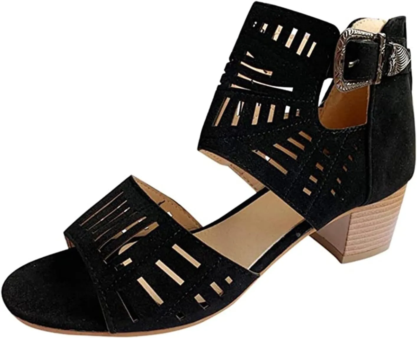 Ladmiple Summer Sandals for Women 2023 Comfy Platform Cutout Wedge Sandal Open Toe Ankle Strap High Heeled Wedges Shoes