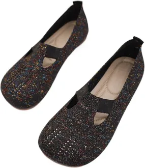 Loafers Casual Shoes Knits Sneakers Womens Dressy Loafers Slip On Shoes Comfort Casual Office Work Shoes Mocassins Shoes Flat Mother Shoe