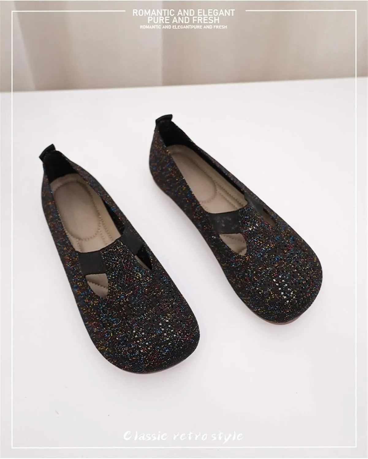 Loafers Casual Shoes Knits Sneakers Womens Dressy Loafers Slip On Shoes Comfort Casual Office Work Shoes Mocassins Shoes Flat Mother Shoe