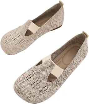 Loafers Casual Shoes Knits Sneakers Womens Dressy Loafers Slip On Shoes Comfort Casual Office Work Shoes Mocassins Shoes Flat Mother Shoe