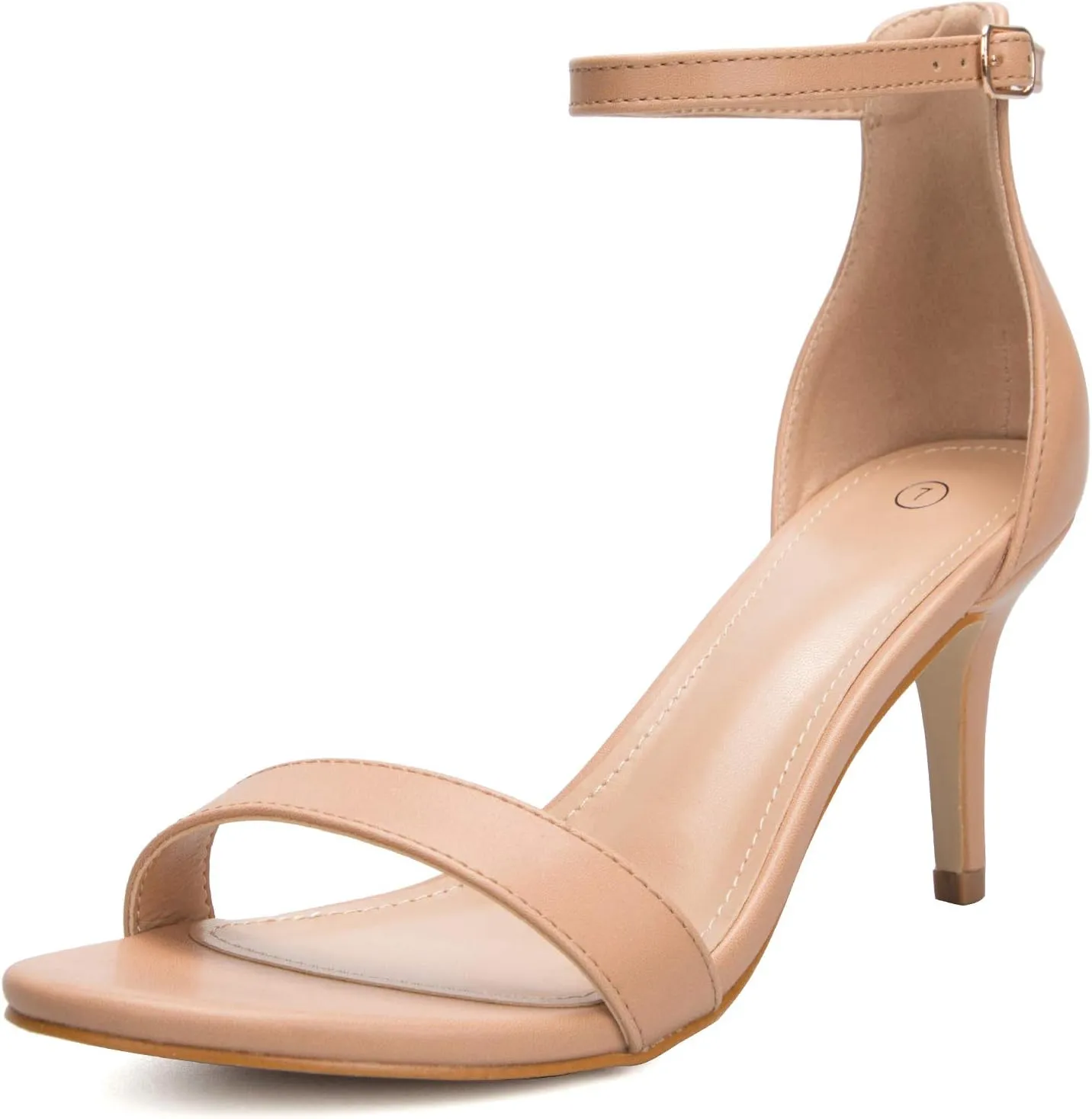 mysoft Women's Stilettos Pump Heel Sandals Ankle Strap Open Toe High Heeled Sandals