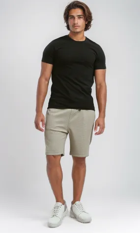 O182741 Slip On White Summer Shorts With Pockets