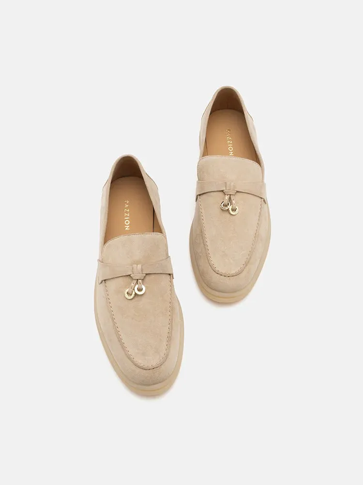 Phoenix Knot Detail Suede Loafers