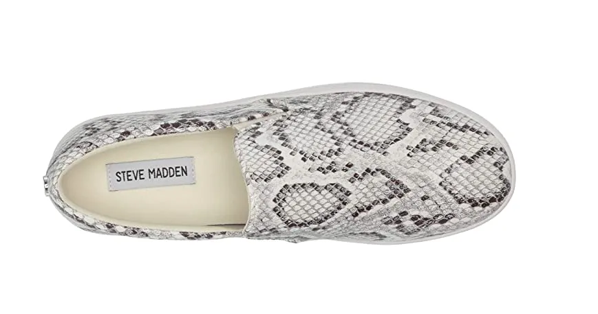 Snake Skin Style Platform Slip On Sneakers