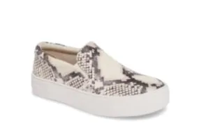 Snake Skin Style Platform Slip On Sneakers