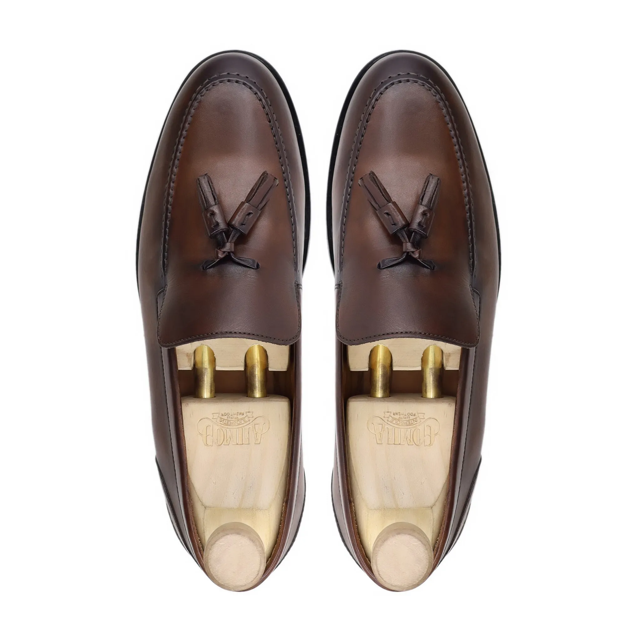 Tribov - Men's Brown Patina Calf Leather Loafer - Goodyear Welted