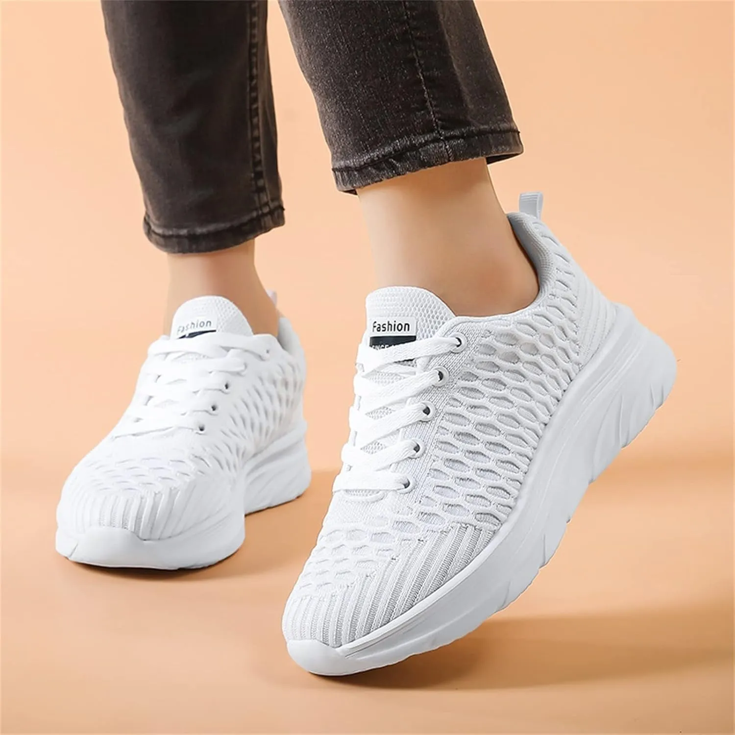 Women Canvas Slip On Sneakers Casual Walking Shoes Lightweight Flat Comfortable Elastic Non Slip Loafers