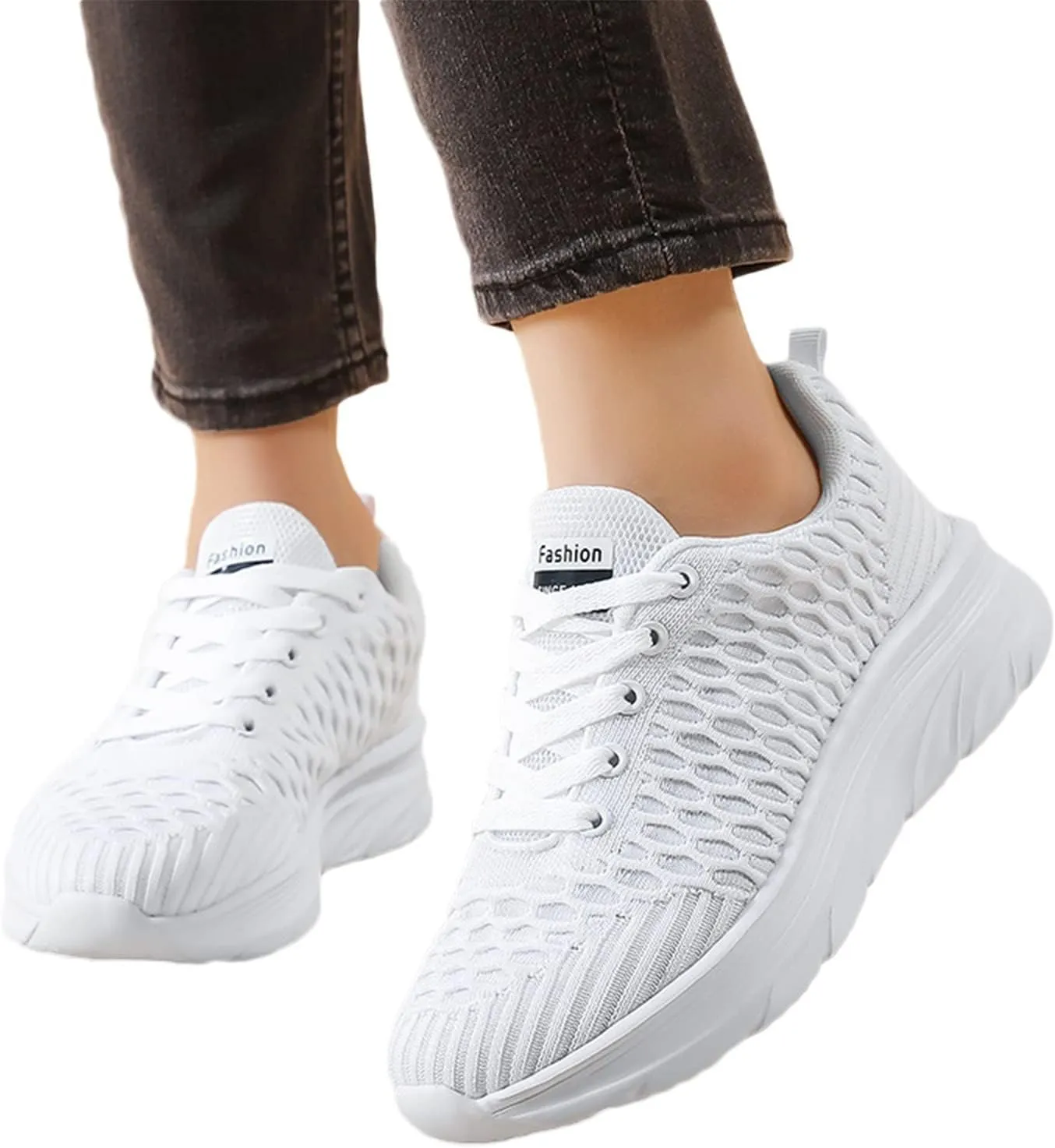 Women Canvas Slip On Sneakers Casual Walking Shoes Lightweight Flat Comfortable Elastic Non Slip Loafers