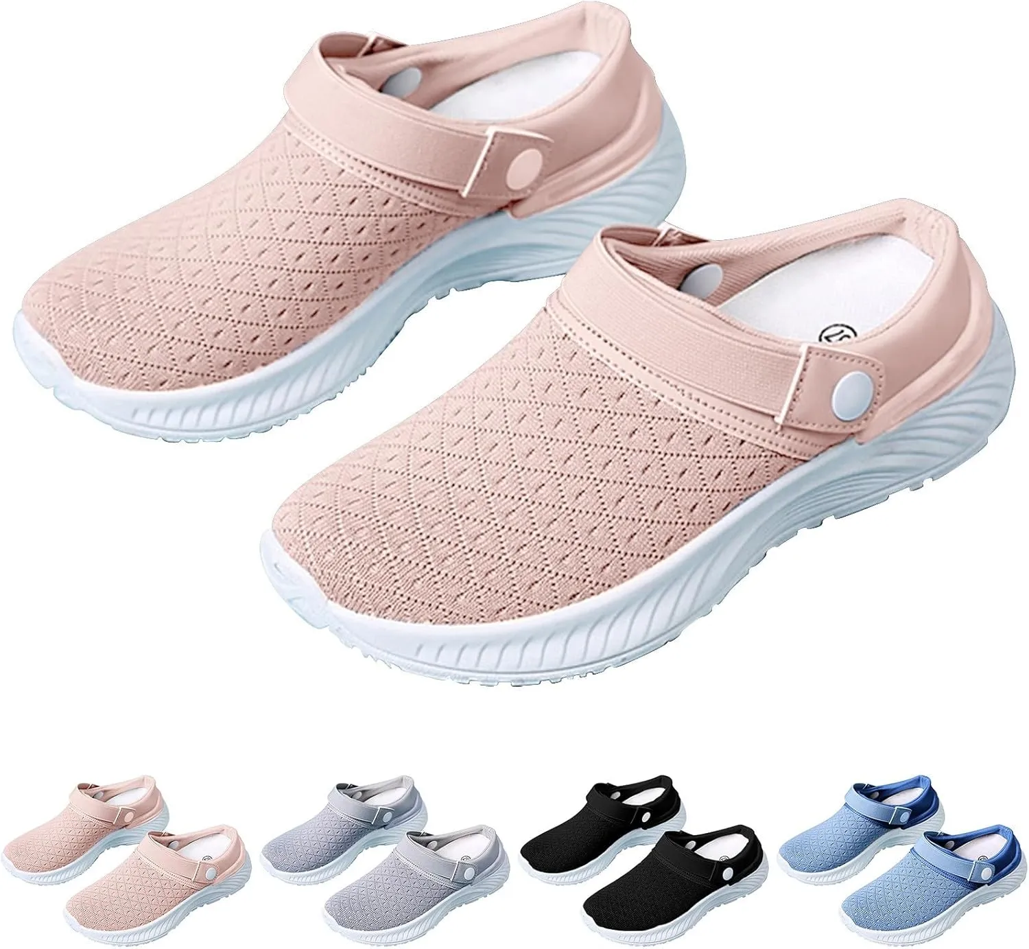 Women's Backless Walking Sneakers Summer Slip-on Walking Shoes Women Fashion Casual Shoes Slip On Walking Sneakers Steel Toe Tennis Shoe Loafers Dress Shoe