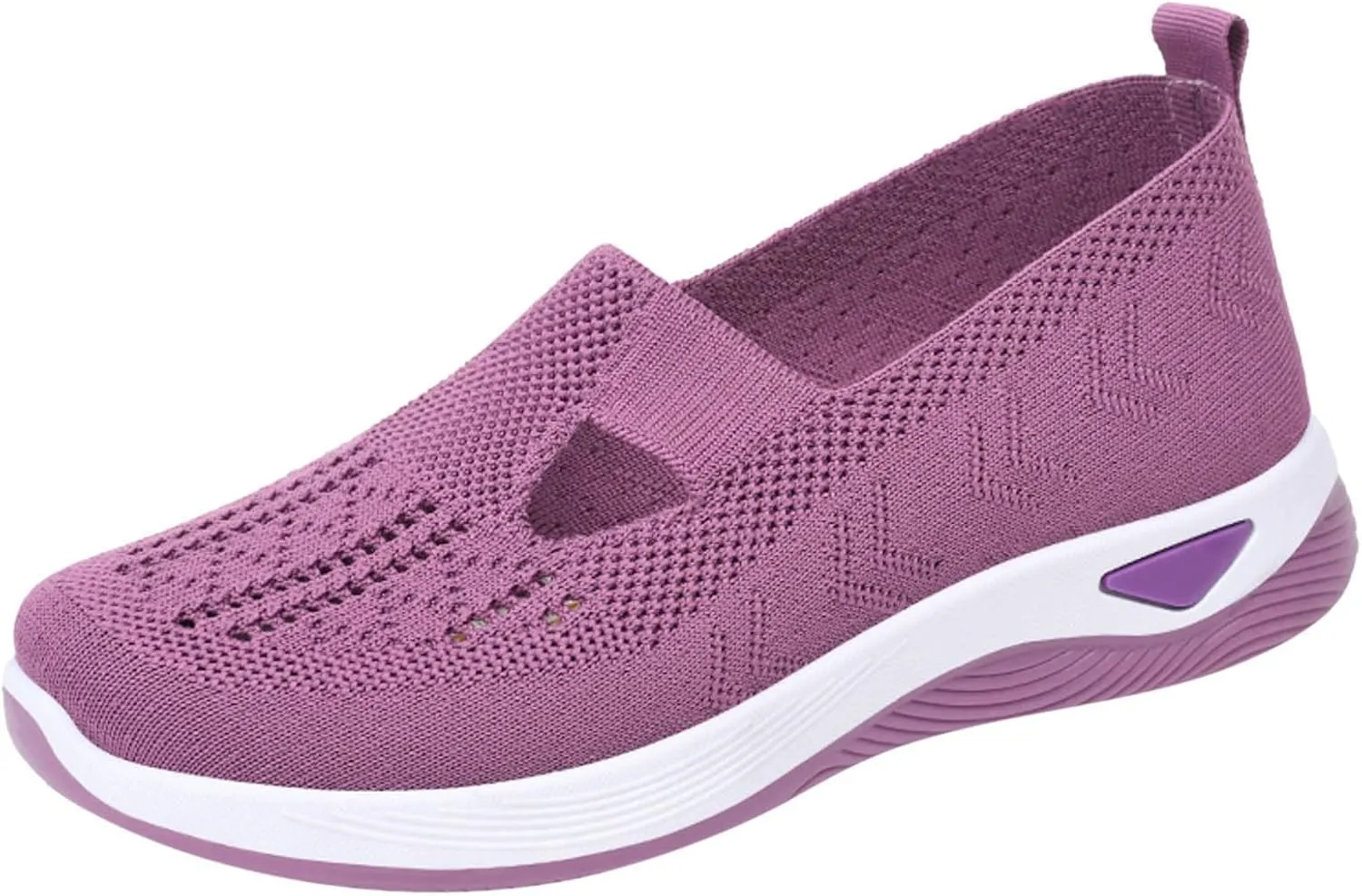 Womens Canvas Slip On Shoes Casual Walking Sneakers Lightweight Flat Fashion Comfortable Elastic Loafers Non Slip