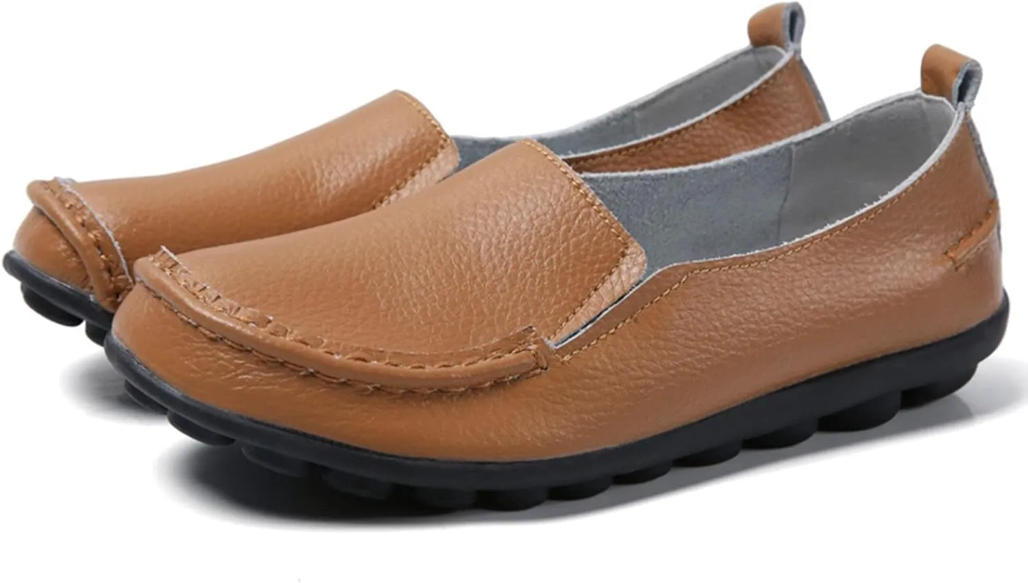 Women's Wide Loafers Slip on Flat Shoes Comfort Penny Loafers with Arch Support Dressy Moccasins Shoes Office Shoes