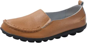 Women's Wide Loafers Slip on Flat Shoes Comfort Penny Loafers with Arch Support Dressy Moccasins Shoes Office Shoes